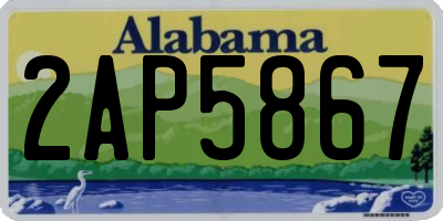 AL license plate 2AP5867