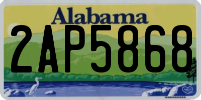 AL license plate 2AP5868