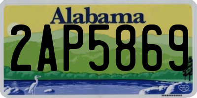 AL license plate 2AP5869