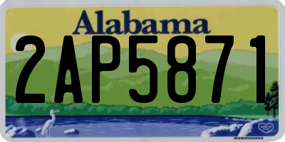 AL license plate 2AP5871