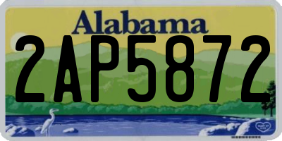 AL license plate 2AP5872