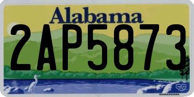 AL license plate 2AP5873