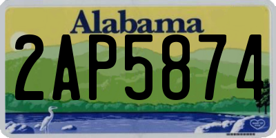 AL license plate 2AP5874