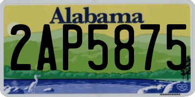 AL license plate 2AP5875