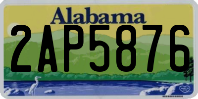 AL license plate 2AP5876