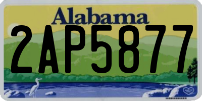 AL license plate 2AP5877
