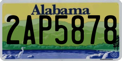 AL license plate 2AP5878