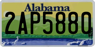 AL license plate 2AP5880