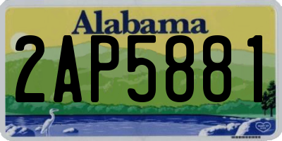 AL license plate 2AP5881