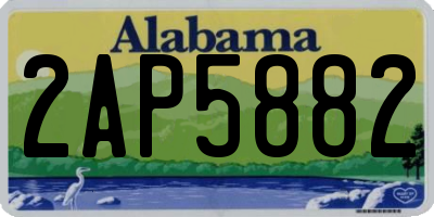 AL license plate 2AP5882
