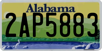AL license plate 2AP5883