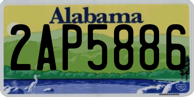 AL license plate 2AP5886