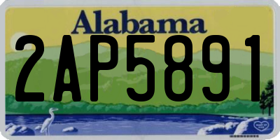 AL license plate 2AP5891