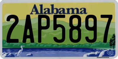 AL license plate 2AP5897