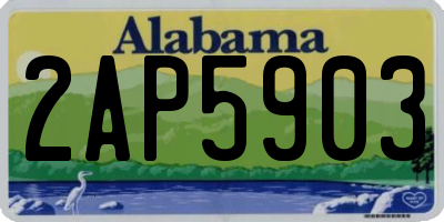 AL license plate 2AP5903