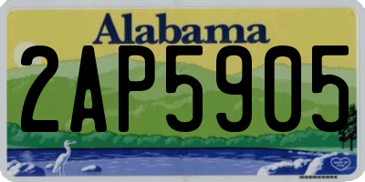 AL license plate 2AP5905