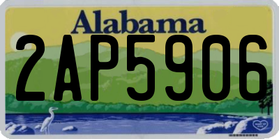 AL license plate 2AP5906