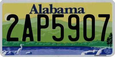 AL license plate 2AP5907