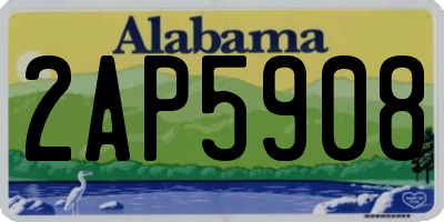AL license plate 2AP5908