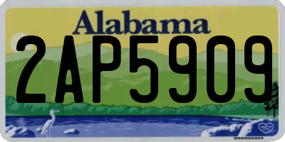 AL license plate 2AP5909