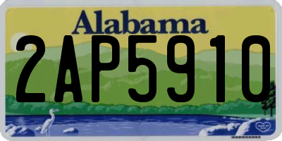 AL license plate 2AP5910