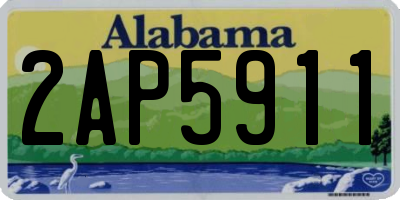 AL license plate 2AP5911