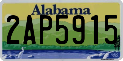 AL license plate 2AP5915