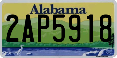 AL license plate 2AP5918