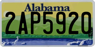 AL license plate 2AP5920
