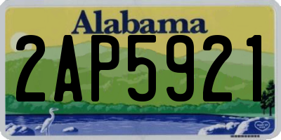 AL license plate 2AP5921