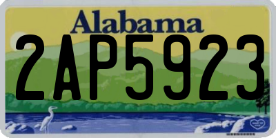 AL license plate 2AP5923