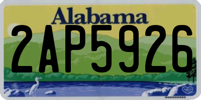 AL license plate 2AP5926