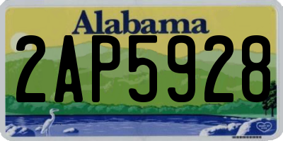 AL license plate 2AP5928