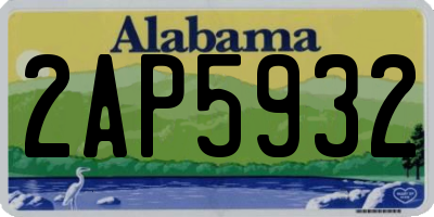 AL license plate 2AP5932