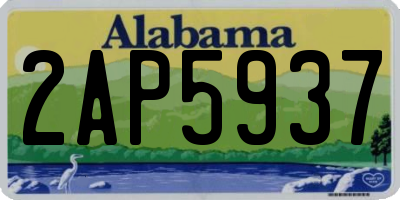 AL license plate 2AP5937