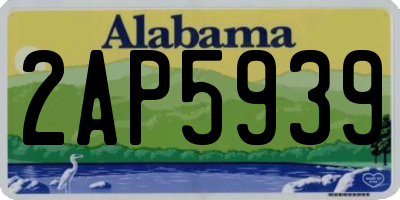 AL license plate 2AP5939