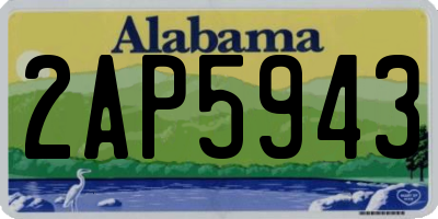 AL license plate 2AP5943