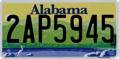AL license plate 2AP5945