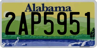 AL license plate 2AP5951