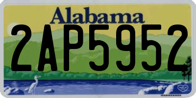 AL license plate 2AP5952