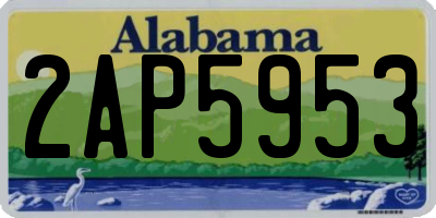AL license plate 2AP5953
