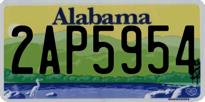 AL license plate 2AP5954
