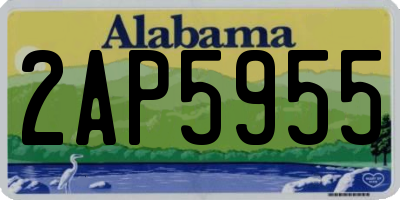 AL license plate 2AP5955