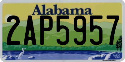 AL license plate 2AP5957