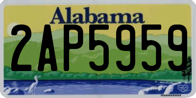 AL license plate 2AP5959
