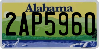 AL license plate 2AP5960