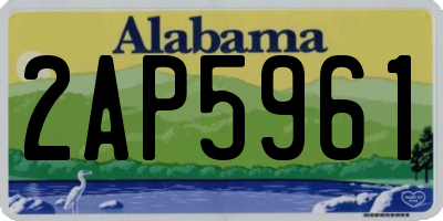 AL license plate 2AP5961