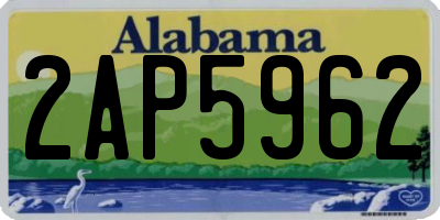 AL license plate 2AP5962
