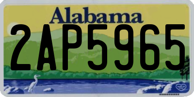 AL license plate 2AP5965