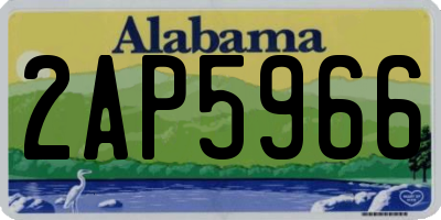 AL license plate 2AP5966